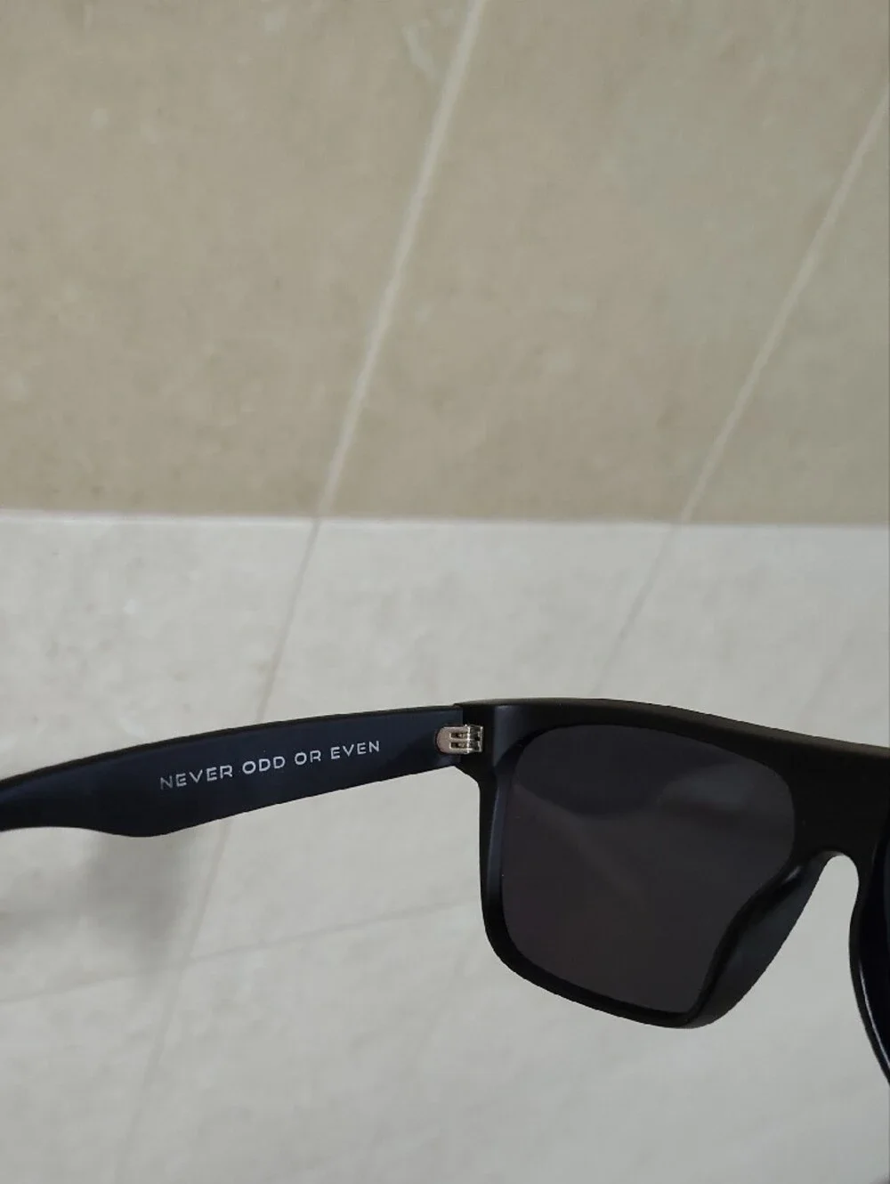 Men's Black Shield Sunglasses with Logo Accent